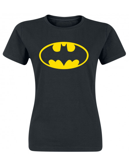 Batman Logo T-shirt Femme noir