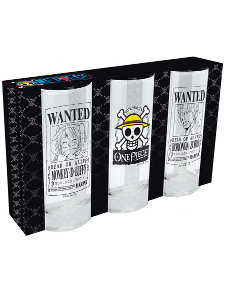 One Piece Wanted Set verres transparent