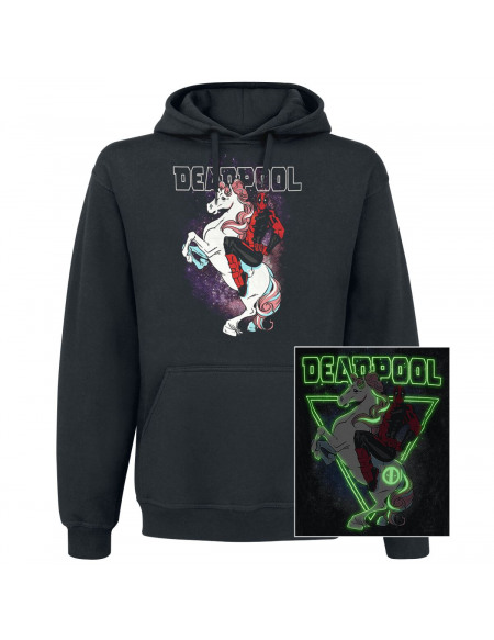 Deadpool Licorne Sweat à capuche noir