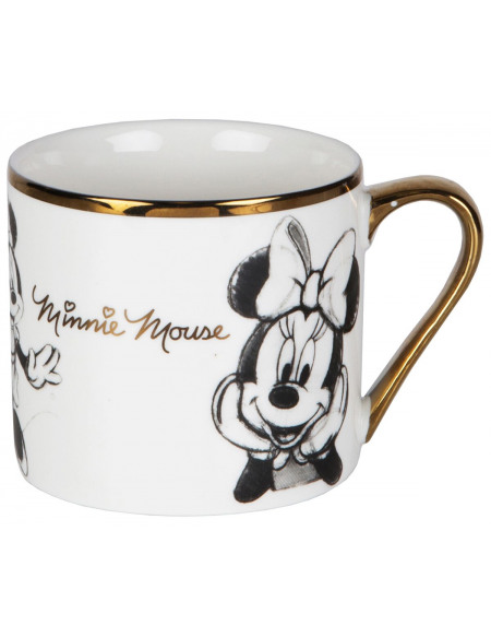 Mickey & Minnie Mouse Minnie Mug blanc/or