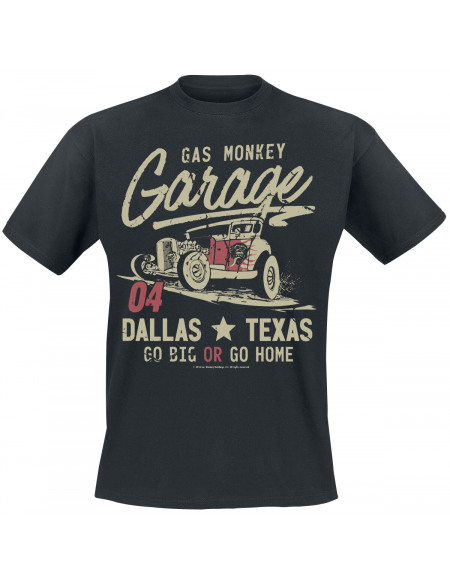 Gas Monkey Garage Go Big Or Go Home T-shirt noir