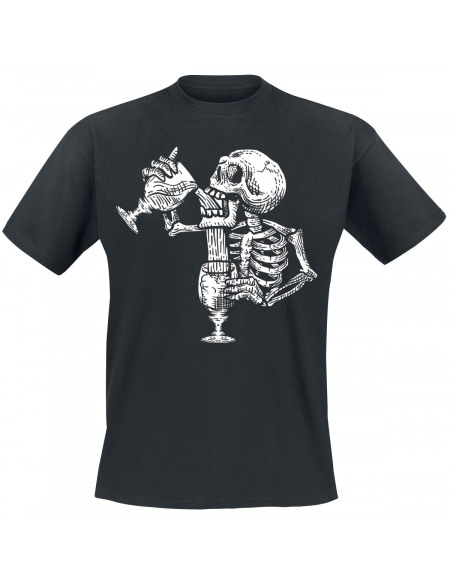 Squelette Assoifé T-shirt noir