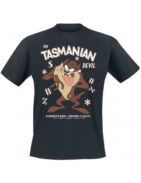 Looney Tunes Tasmanian Devil T-shirt noir