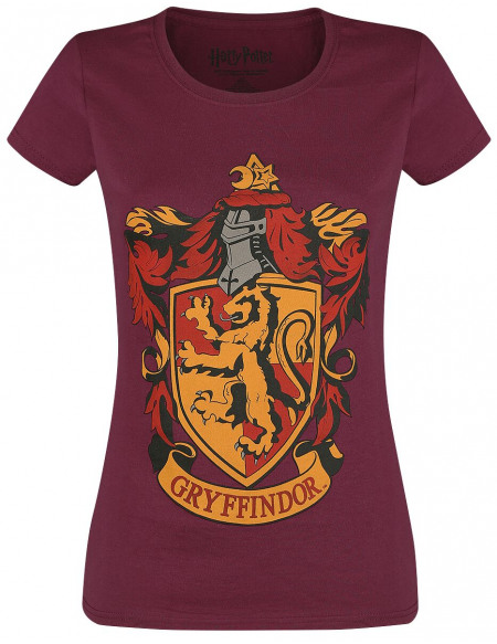 Harry Potter Gryffondor T-shirt Femme bordeaux