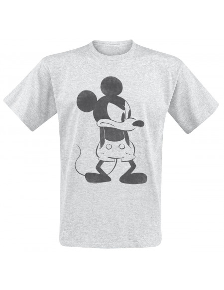 Mickey & Minnie Mouse Donald Duck Furieux T-shirt gris chiné