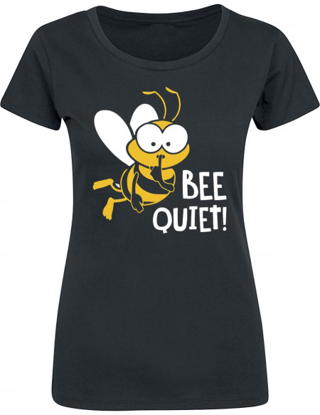 Bee Quiet T-shirt Femme noir