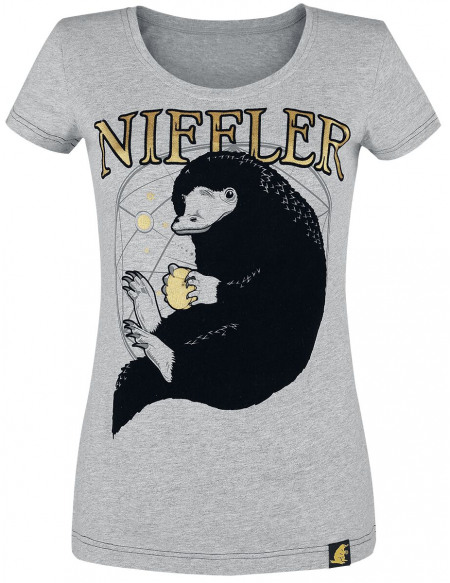 Les Animaux Fantastiques Les Crimes De Grindelwald - Niffleur T-shirt Femme gris clair