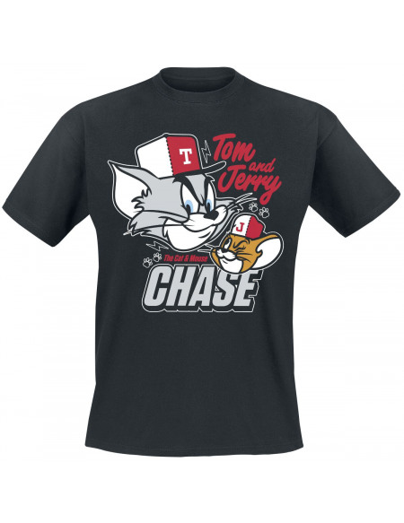 Tom und Jerry Cat & Mouse Chase T-shirt bleu foncé