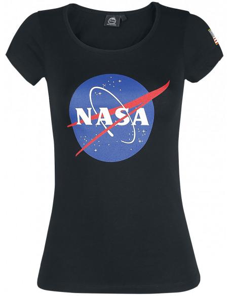 NASA Logo Rond NASA T-shirt Femme noir