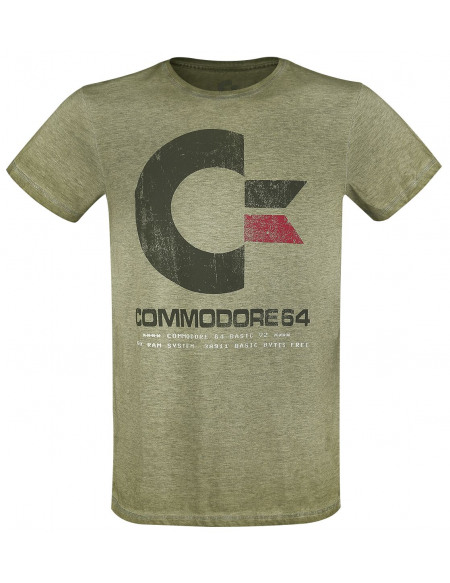 Commodore 64 C64 Logo - Vintage T-shirt vert chiné