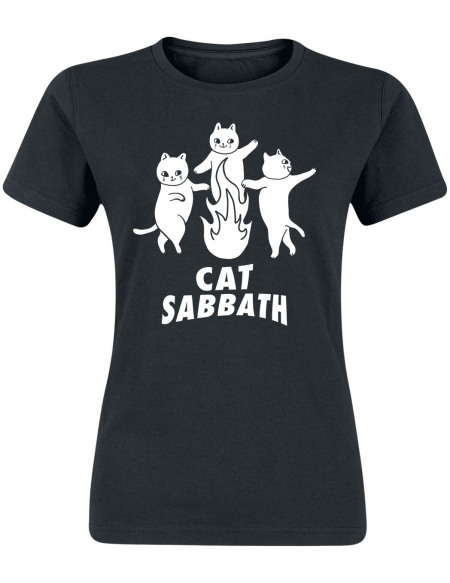 janina_miau Sabbath T-shirt Femme noir