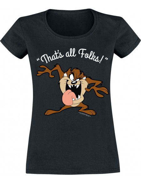 Looney Tunes That´s All Folks! T-shirt Femme noir