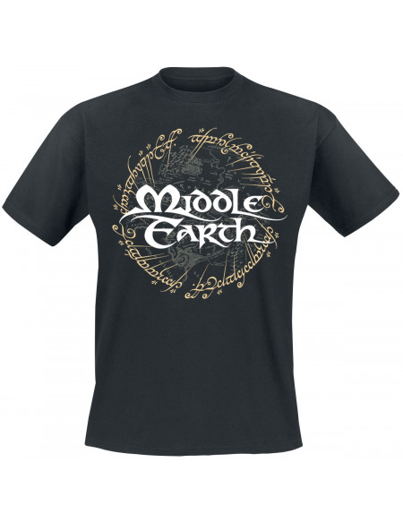Le Seigneur Des Anneaux Middle Earth T-shirt noir