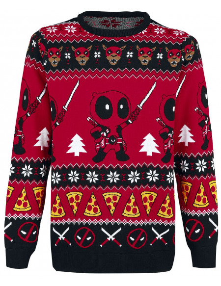 Deadpool Wish You A Deadpool Christmas Pull tricoté multicolore