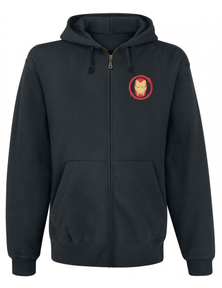 Avengers Endgame - Iron Man - Battle Damage Sweat Zippé à Capuche noir