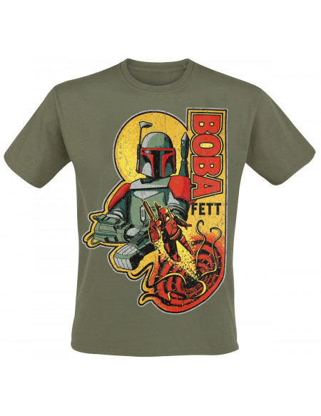 Star Wars Boba Fett T-shirt kaki