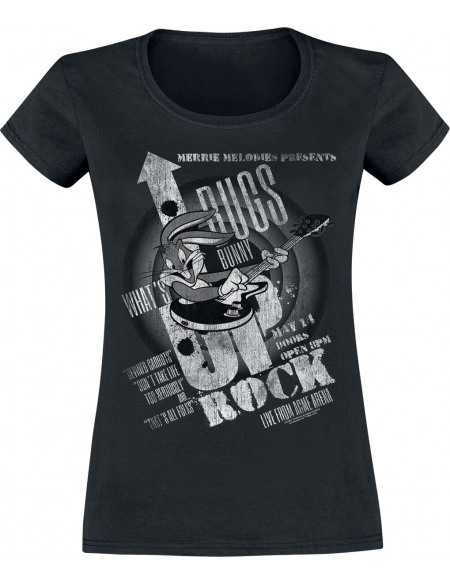 Looney Tunes What's up Rock T-shirt Femme noir