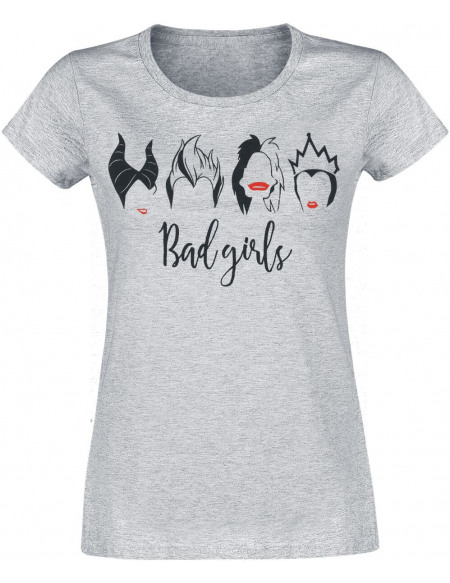 Disney Villains Bad Girls T-shirt Femme gris chiné