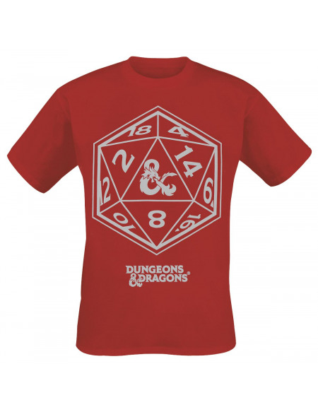 Dungeons and Dragons Cube T-shirt rouge