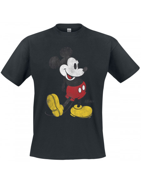 Mickey & Minnie Mouse Vintage Micky T-shirt noir