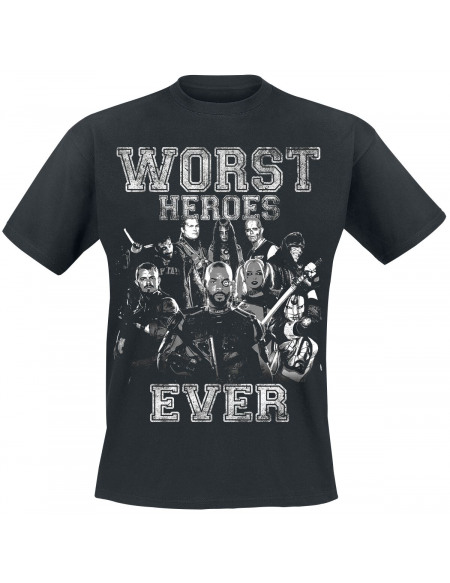 Suicide Squad Worst heroes ever T-shirt noir