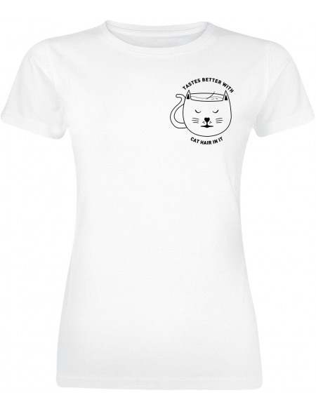 janina_miau Hairy T-shirt Femme blanc