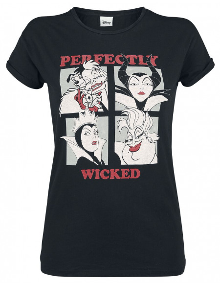 Disney Villains Perfectly Wicked T-shirt Femme noir