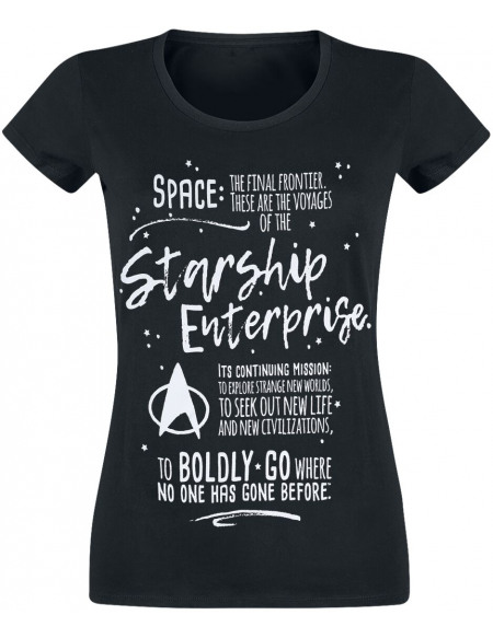 Star Trek Intro T-shirt Femme noir