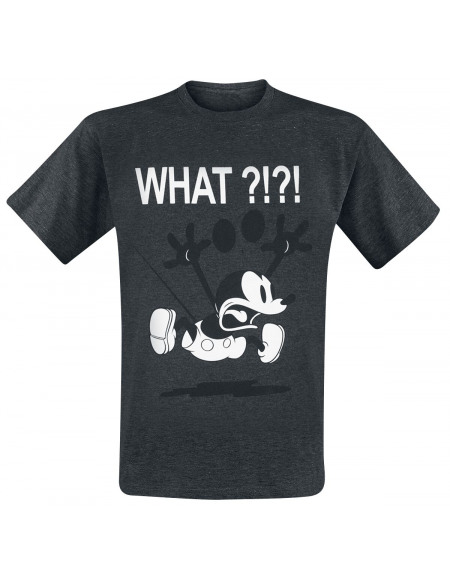 Mickey & Minnie Mouse What?!?! T-shirt gris chiné
