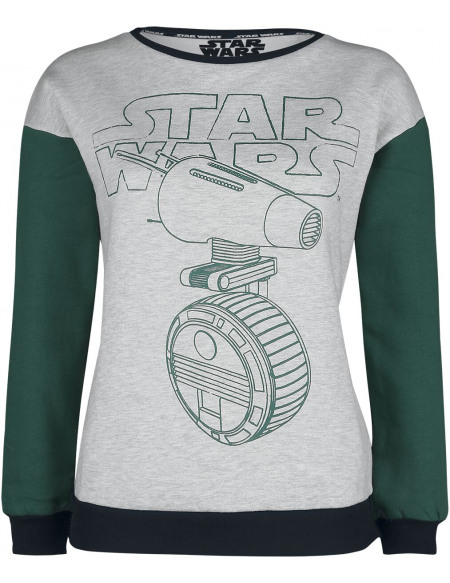 Star Wars Épisode 9 - L'Ascension De Skywalker - D-0 Sweat-shirt Femme gris chiné/vert