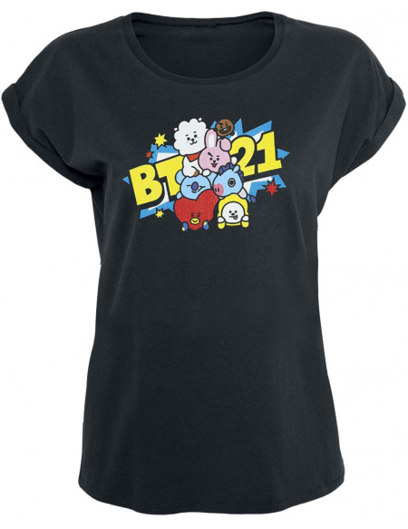BT21 Universtar T-shirt Femme noir