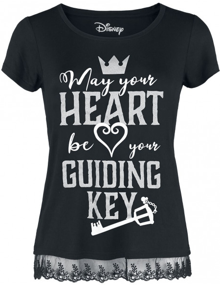 Kingdom Hearts Guiding Key T-shirt Femme noir