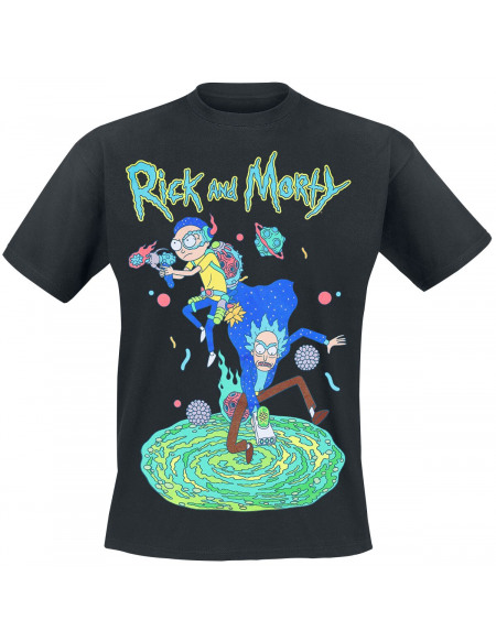 Rick & Morty Space Rangers T-shirt noir