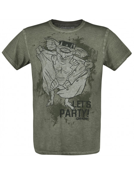 Gremlins Let's Party T-shirt kaki