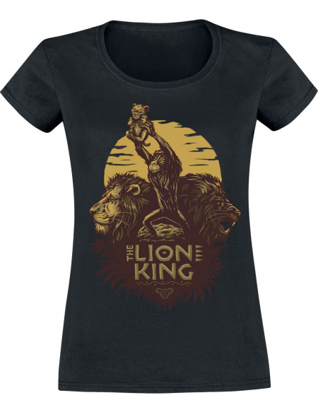 Le Roi Lion Sunrise Collage T-shirt Femme noir