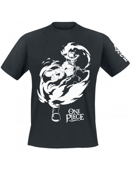 One Piece Ace T-shirt noir