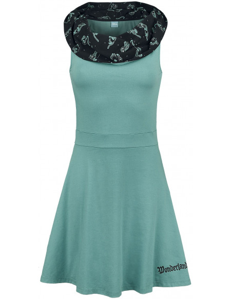 Alice Au Pays Des Merveilles Chat Du Cheshire - Pays Des Merveilles Robe turquoise