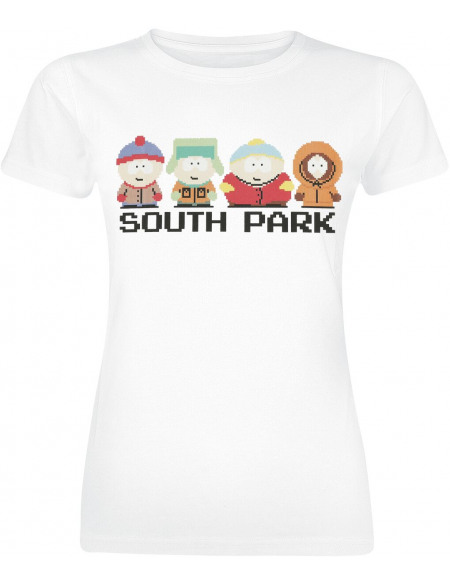 South Park Groupe T-shirt Femme blanc
