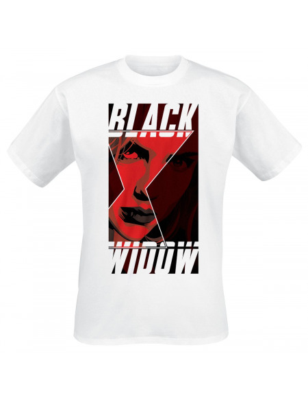 Black Widow Natasha Romanoff T-shirt blanc