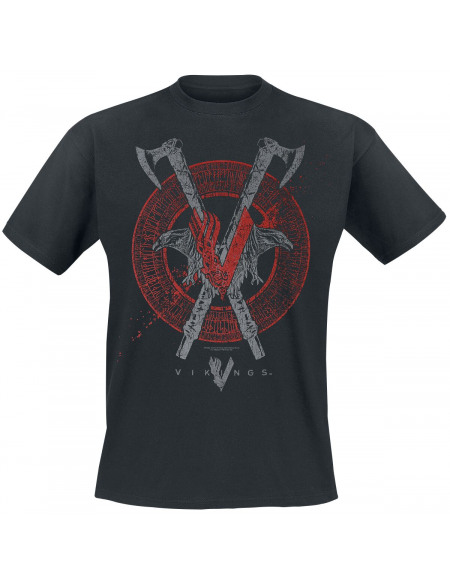 Vikings Haches & Corbeaux T-shirt noir