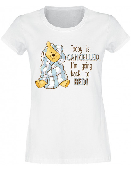 Winnie L'Ourson Back To Bed T-shirt Femme blanc