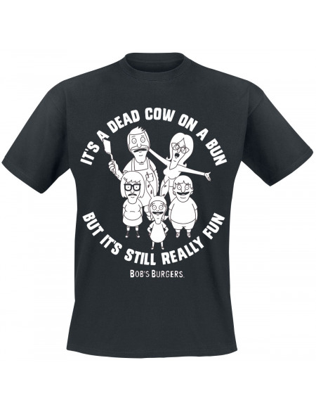 Bob's Burgers Dead Cow On A Bun T-shirt noir