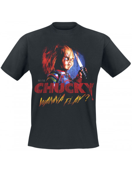 Chucky Wanna Play? T-shirt noir
