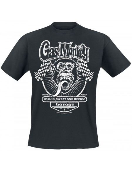 Gas Monkey Garage Drapeaux T-shirt noir