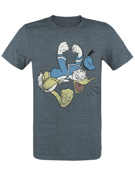 Mickey & Minnie Mouse Donald Duck - Angry Duck T-shirt bleu foncé chiné