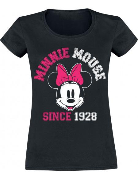 Mickey & Minnie Mouse Minnie Mouse since 1928 T-shirt Femme noir
