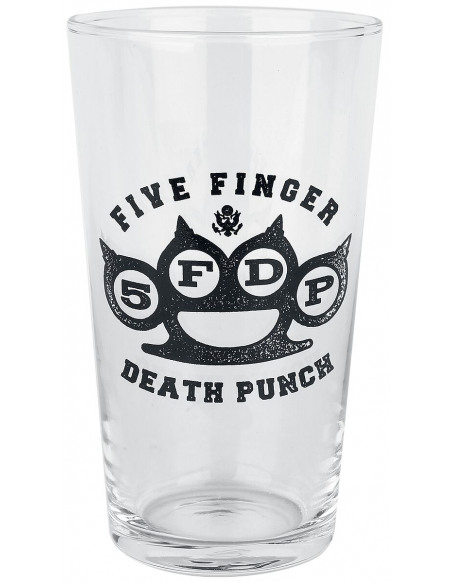 Five Finger Death Punch Knuckle Logo Verre à pinte transparent
