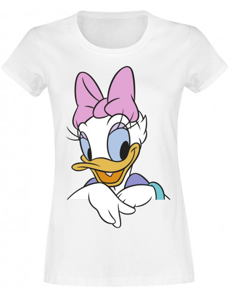 Daisy Duck Big Portrait T-shirt Femme blanc