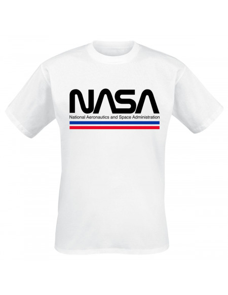 NASA Stripes T-shirt blanc