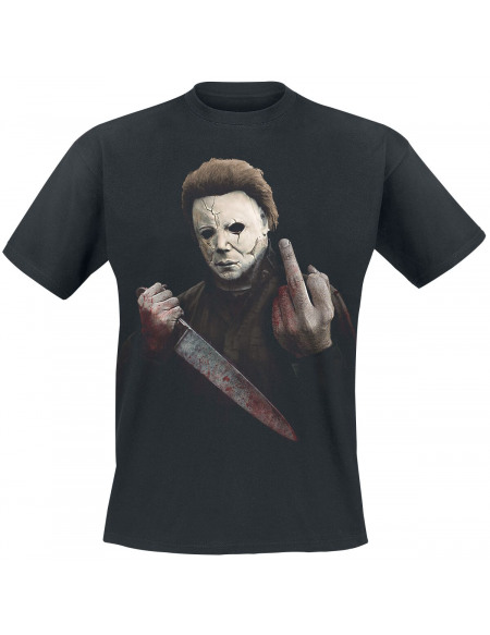 Halloween Michael Myers - Doigt D'Honneur T-shirt noir